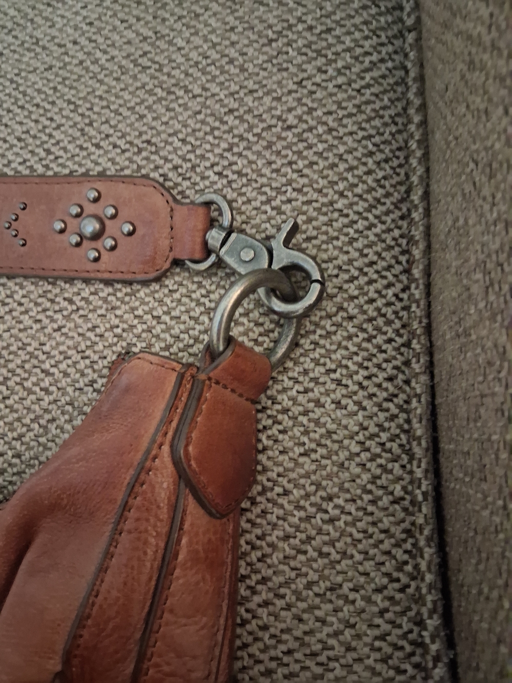Frye & Co. Leather Shoulder Bag With Studded Strap - Picture 2 of 12